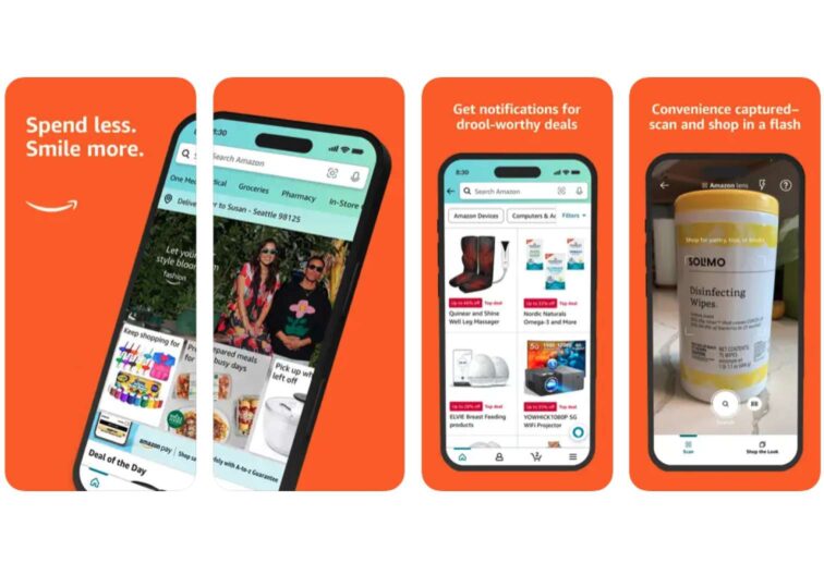 iOS app screenshot examples from Amazon