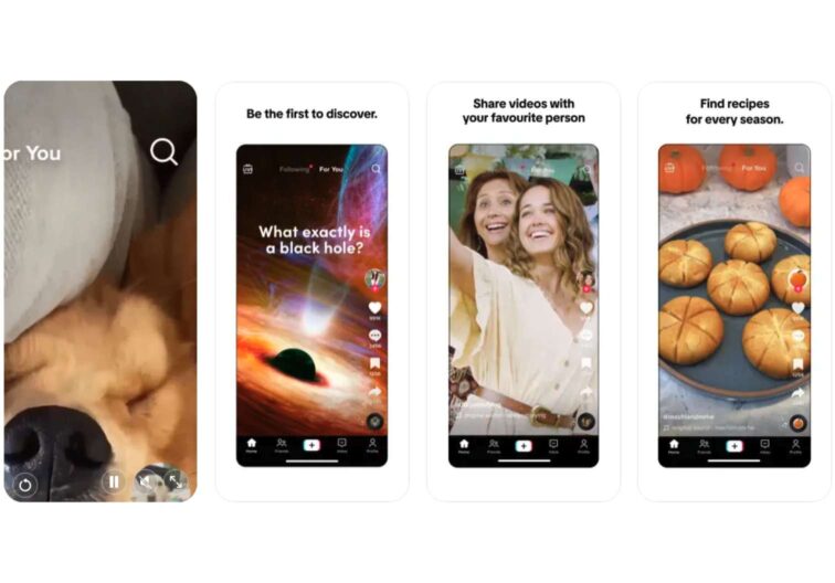 iOS app screenshot examples from Tik Tok