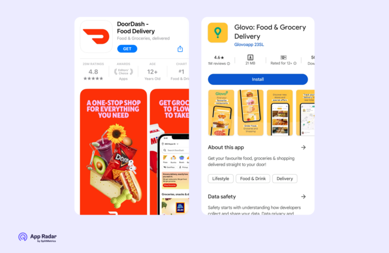 App Store Conversion Rate Optimization - screenshots from App Store or Google Play