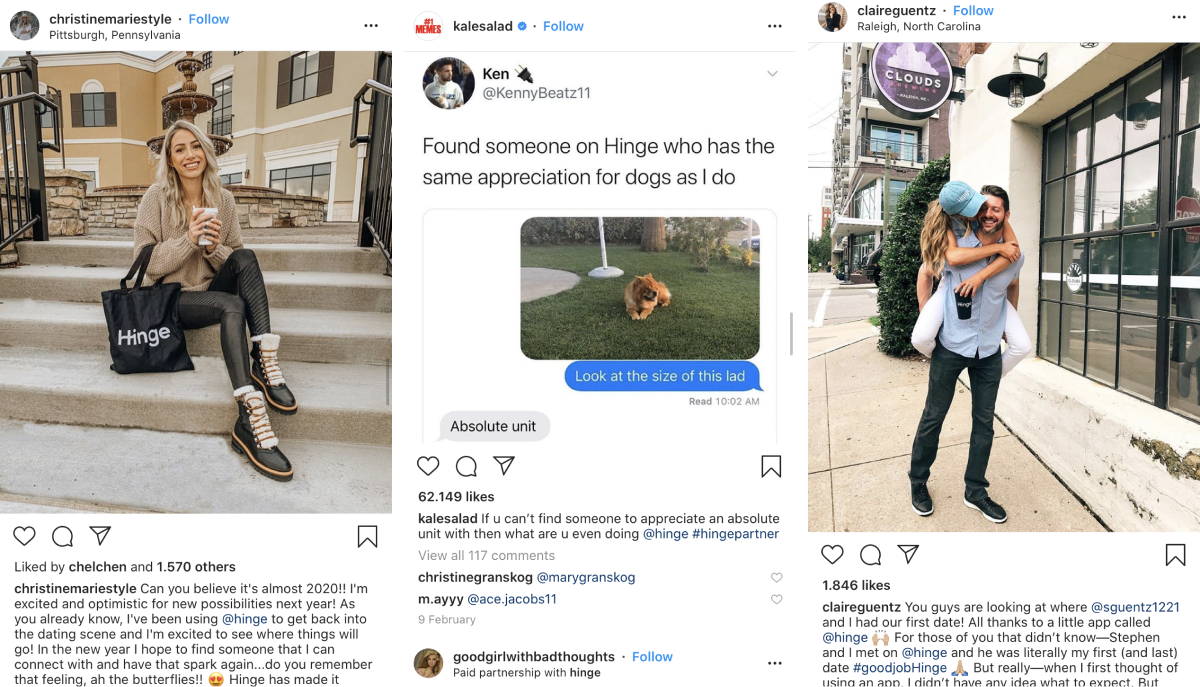 Hinge Influencer Marketing 1