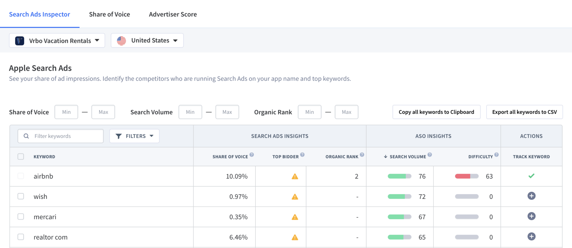 Use the Search Ads Inspector during your competitor analysis to analyze competitor’s ad strategy