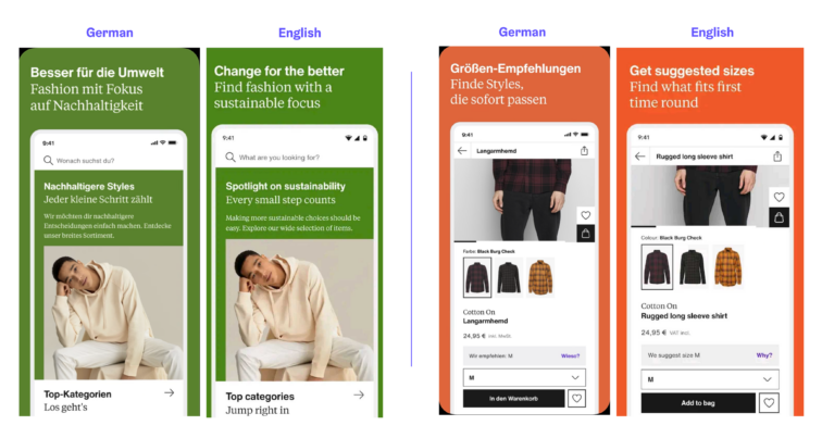 Zalando Screenshots En De
