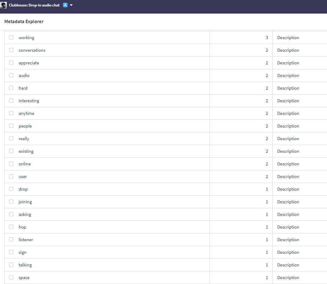 Clubhouse Metadata Explorer