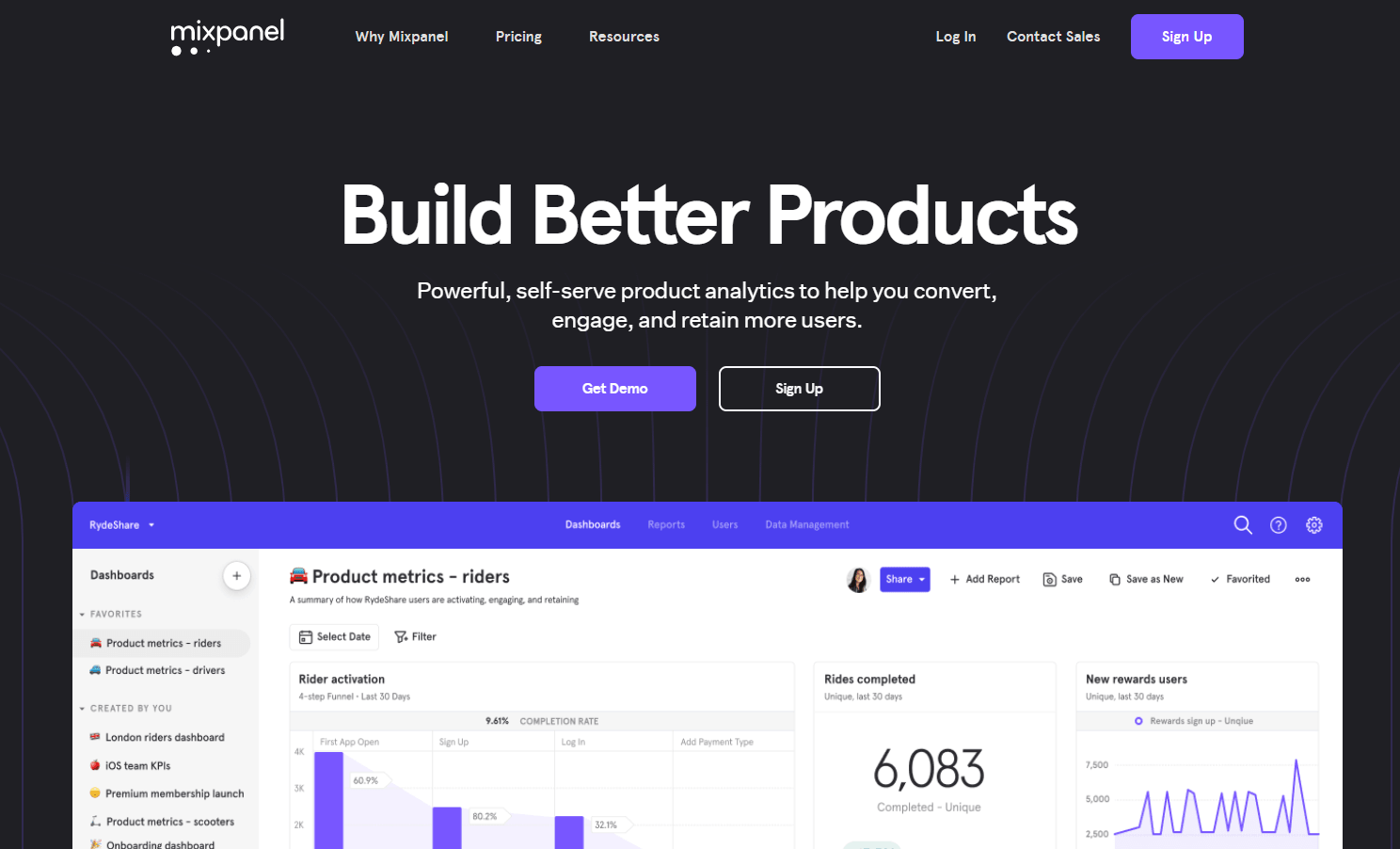 Mixpanel Screenshot 1