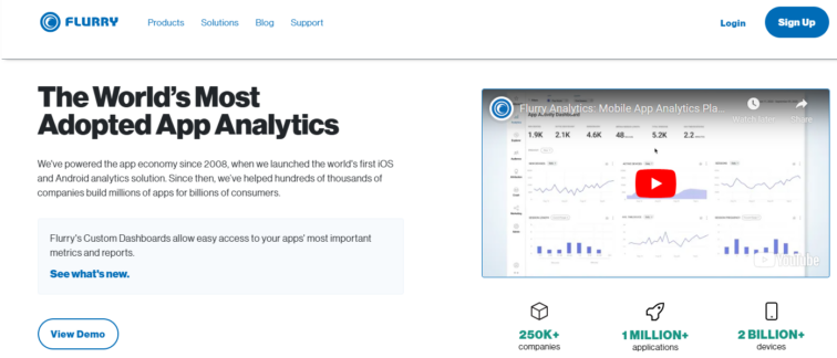 Mobile app analytics tools - Flurry
