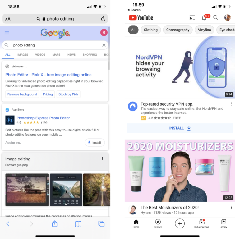 Google App Campaign Example Search Youtube