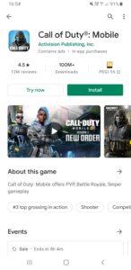 Screenshot Google Play Store