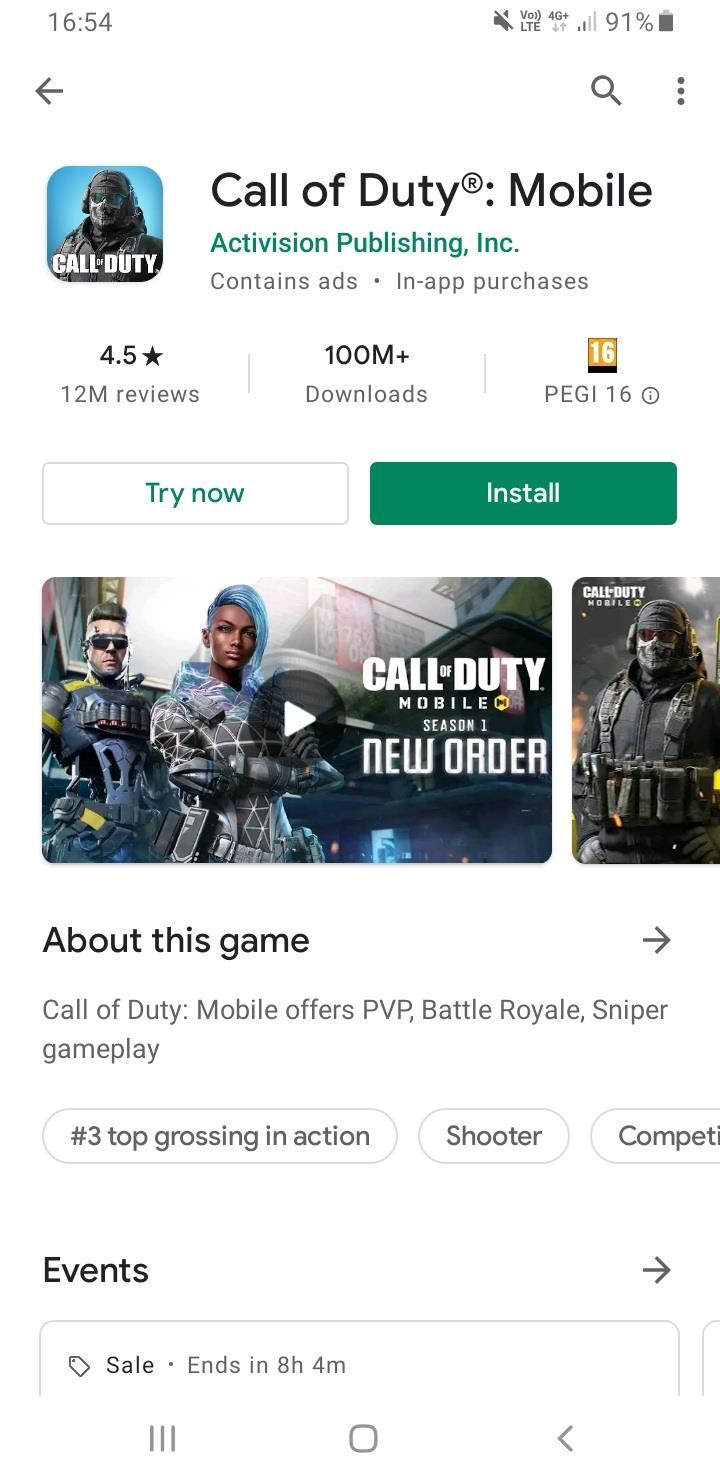 Screenshot Google Play Store
