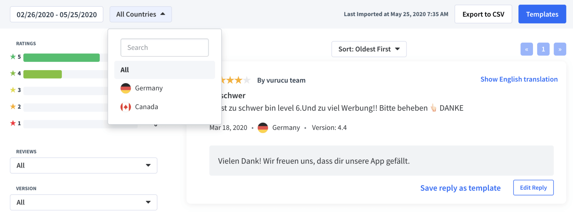 App Radar Nutzerbewertungen