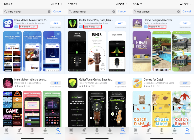 App Rating In Apple Search Ads