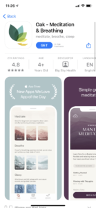App Store Listing Beispiel Oak App