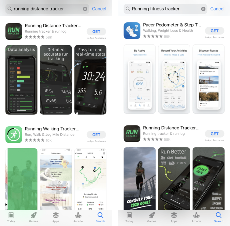 Beispiel App Keyword Long Tail