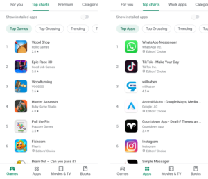 Beliebte Apps Google Play