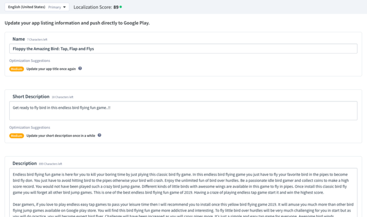 Google Bulk Editor