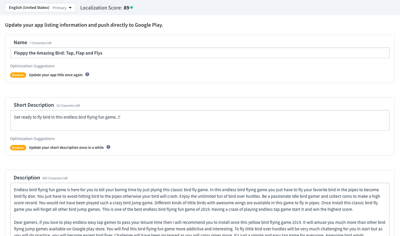 Google Bulk Editor