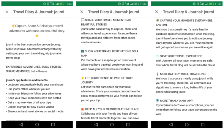Google Play App Beschreibung Journi Thumb