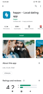 Google Play App Titel Beispiel Happn