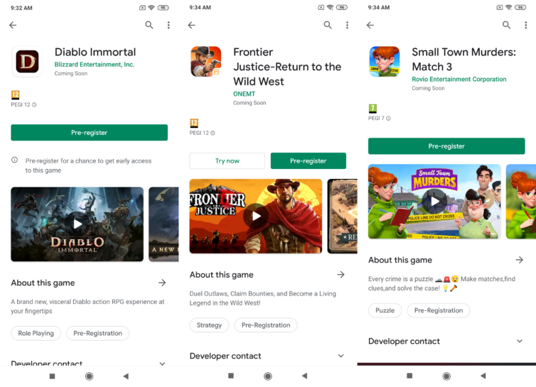 Google Play Listing Vorregistierung