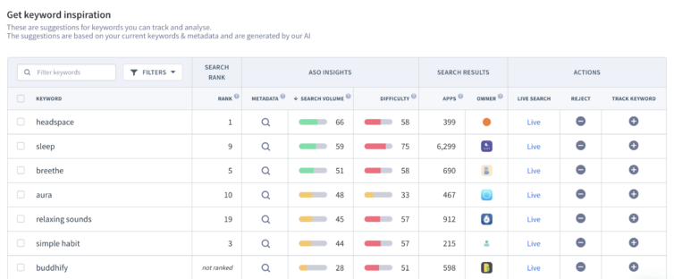 Ki Empfehlungen App Keywords