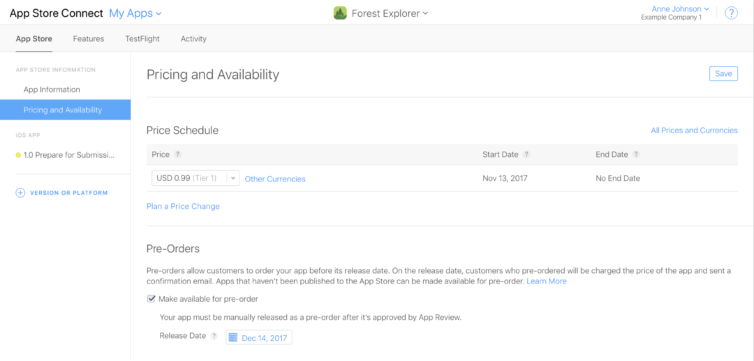 Launch Ios App Vorbestellung Schritt 2