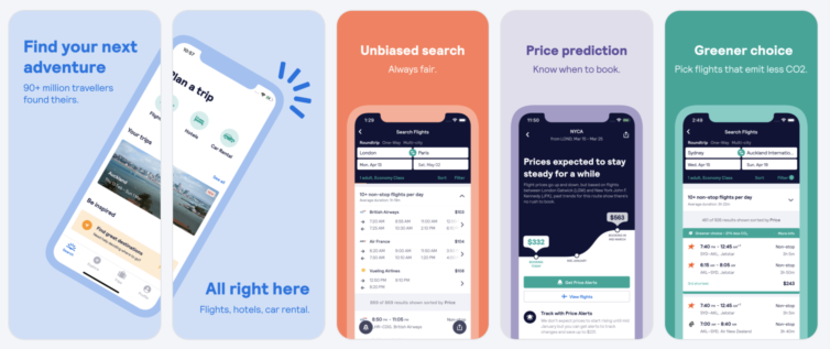 Skyscanner App Store Screenshots De