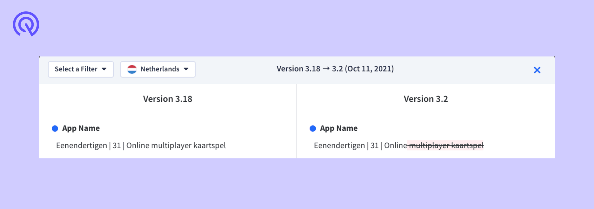 Example of app ''Thirty One'' adjusting the metadata to new Google Play Store guidelines Example of adjusting the metadata to new Google Play Store guidelines
