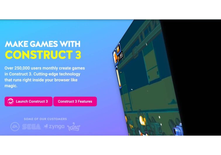 Construct - game engine home page