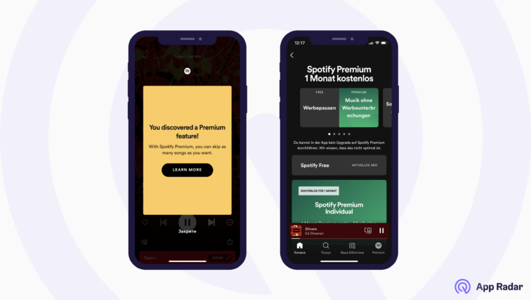 freemium business model spotify app