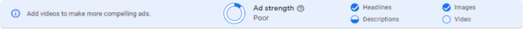 Ad strength for google app campaigns