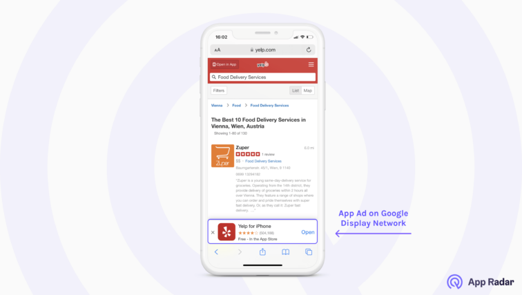 App ad on google display network