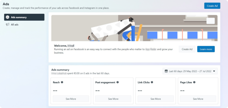 facebook ad manager