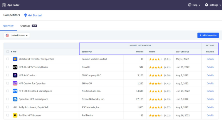 app radar app market research tool