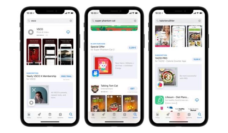 in app purchases in search 1