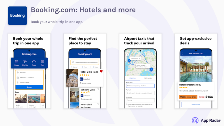 booking.com google play app screenshots