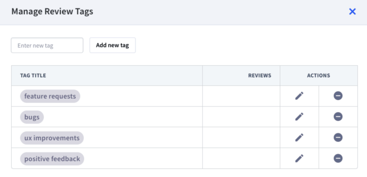 review tagging manager app radar