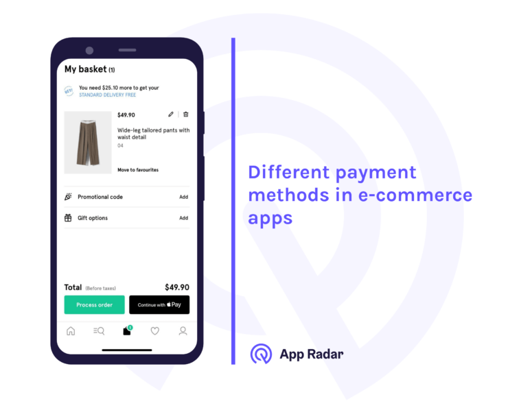 different payment methods in ecommerce apps