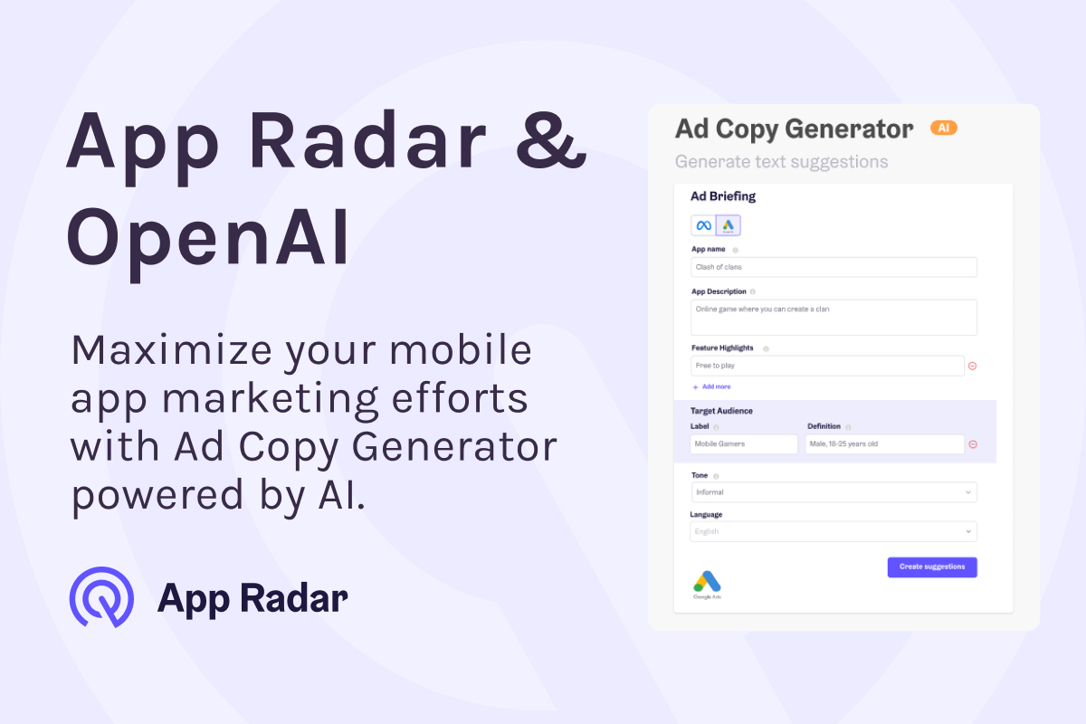 AI-powered Ad Copy Generator for mobile app campaigns
