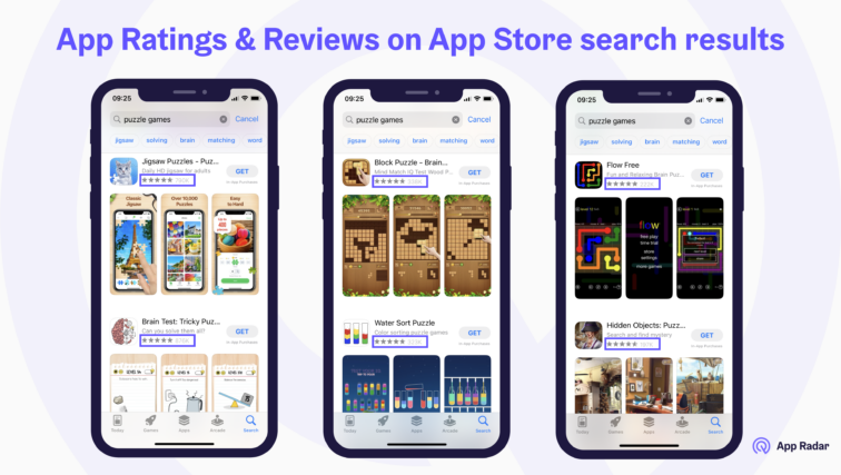 app ratings and reviews in app store search results 4