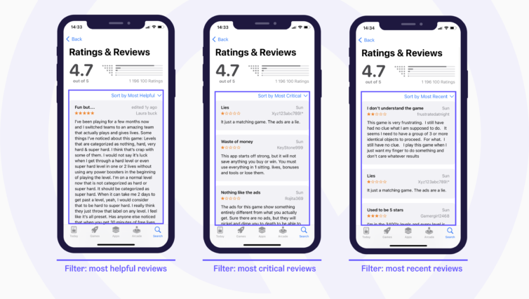 https://appradar.com/wp-content/uploads/2023/04/different-user-reviews-in-apple-app-store-754x426.png