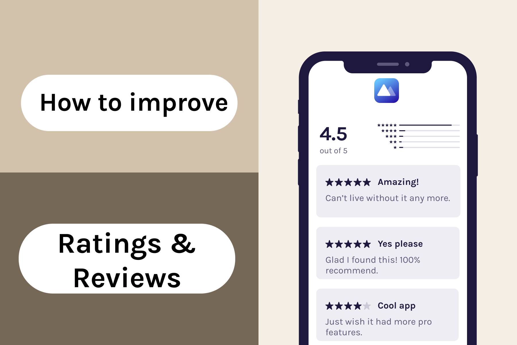 22 great ideas to improve app ratings and reviews in app stores!