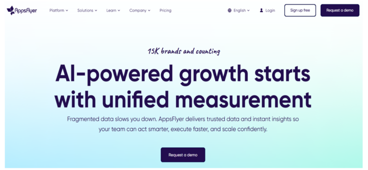 AppsFlyer MMP home page