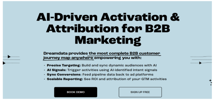 Dreamdata MMP home page