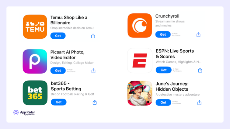 iOS app icon collections in App Store