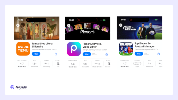 App product page, iOS editorial banner