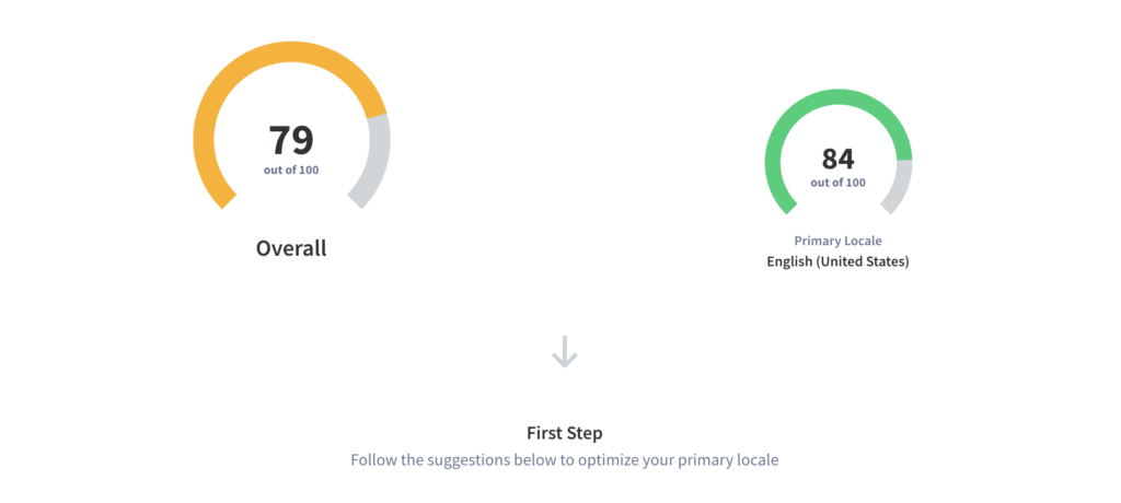 App Radar Free ASO Tool showing a mobile app's ASO health score