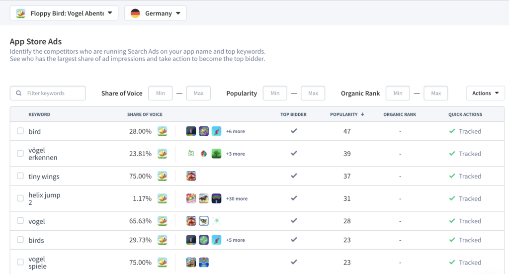 Spy on Competitor App Store Ads with App Radar Search Ads Inspector. App Radar's newest feature, Search Ads Inspector, allows app developers and marketers to see what keywords their competitors are running ads on.