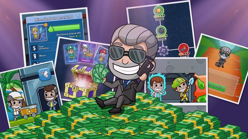 A screenshot of Idle Miner Tycoon generated more than 5 million downloads