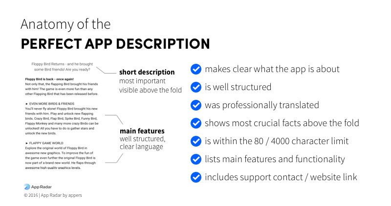 Writing Great App Title &amp; Description for Google Play Store