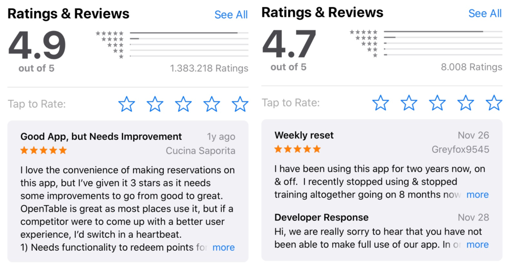 Reply to every review to ensure your highlighted reviews have a developer response. This is how you draw in better app ratings and reviews.