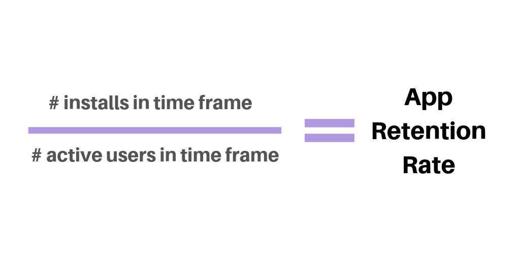 Simple calculation for app retention rate